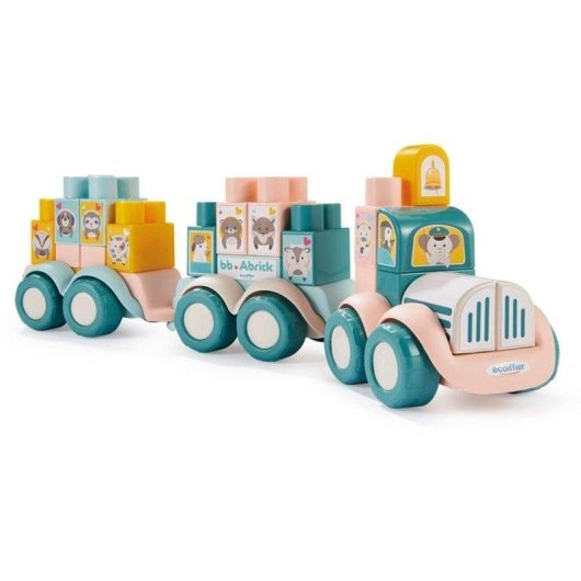 ECOIFFIER Abrick 7918 Tren de Animales para Construir 51 piezas