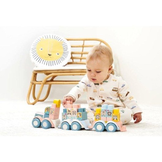 ECOIFFIER Abrick 7918 Tren de Animales para Construir 51 piezas