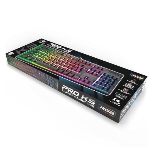 Clavier Spirit of Gamer PRO K5 NEW semi-mécanique RGB Français AZERTY