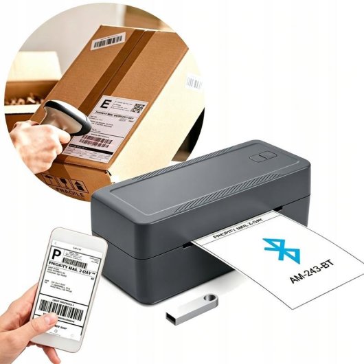 Impressora térmica Bluetooth USB Zenwire TD-401 para etiquetas rápidas