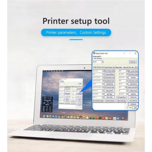 Impressora térmica Bluetooth USB Zenwire TD-401 para etiquetas rápidas