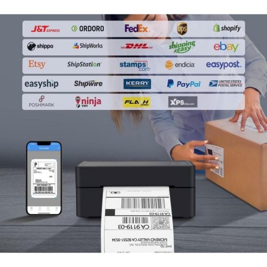 Impressora térmica Bluetooth USB Zenwire TD-401 para etiquetas rápidas