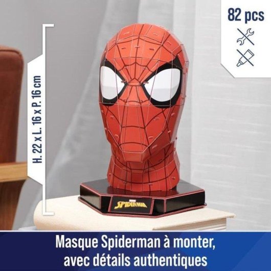Spin Master 4D Build Masque Spider-Man Marvel 82 pièces