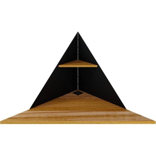 Scrivania ad angolo a parete Levira 110x55 cm nero Noce Troia