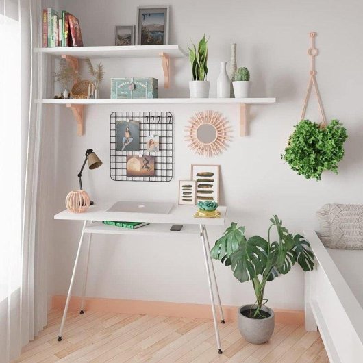 Tavolo Levira Kost Dash Bianco — Scrivania Moderna Compatta 18x27 cm