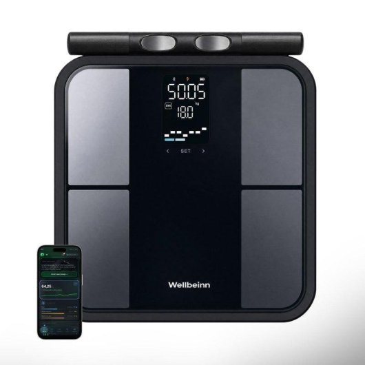 Balance Impédancemètre Wellbeinn Balance Analyse Corps Bluetooth 24 Profils