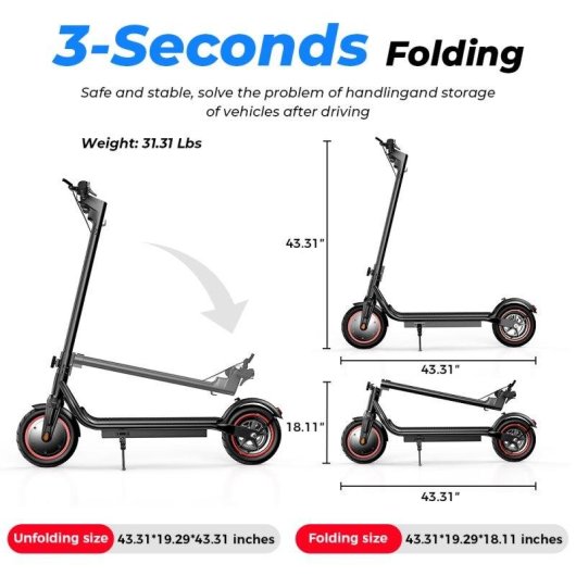 Elektrische step iScooter W5 350W Bereik 34km 8,5'' Luchtbanden Schijfrem