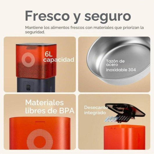 Comedero Automático Molly&Cody con Cámara 6L WiFi