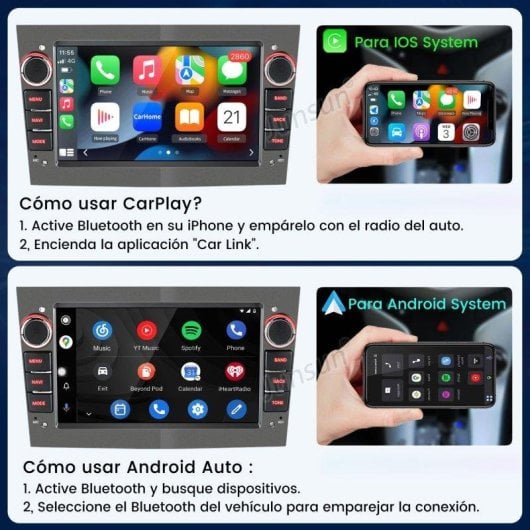 Autoradio JUNSUN 7" Linux CarPlay Android Auto WiFi para Opel