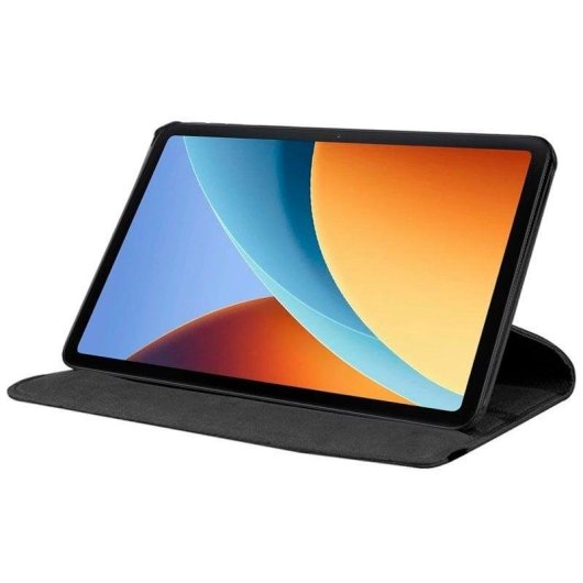 Capa COOL Xiaomi Redmi Pad 2 9,7 polegadas Giratoria Pele Sintetica Preta