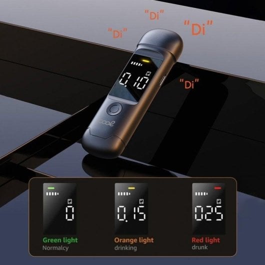 Alcoholímetro Digital COOL Recargable USB Tipo-C Sin Boquillas