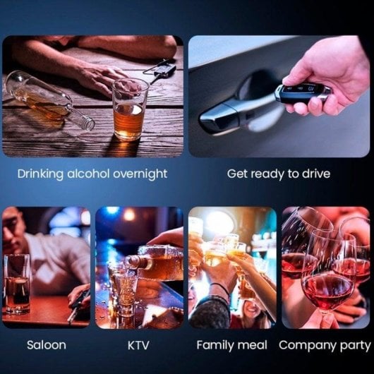 Alcoholímetro Digital COOL Recargable USB Tipo-C Sin Boquillas