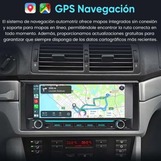 Autoradio JUNSUN 10,26 pollici Android 15 CarPlay GPS BMW X5 E53