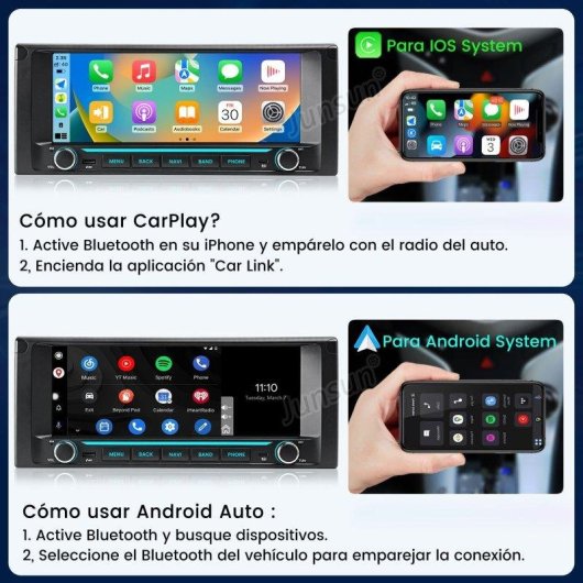 Autoradio JUNSUN 10,26 pollici Android 15 CarPlay GPS BMW X5 E53