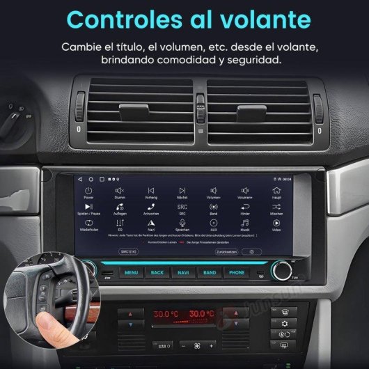Autoradio JUNSUN 10,26 pollici Android 15 CarPlay GPS BMW X5 E53