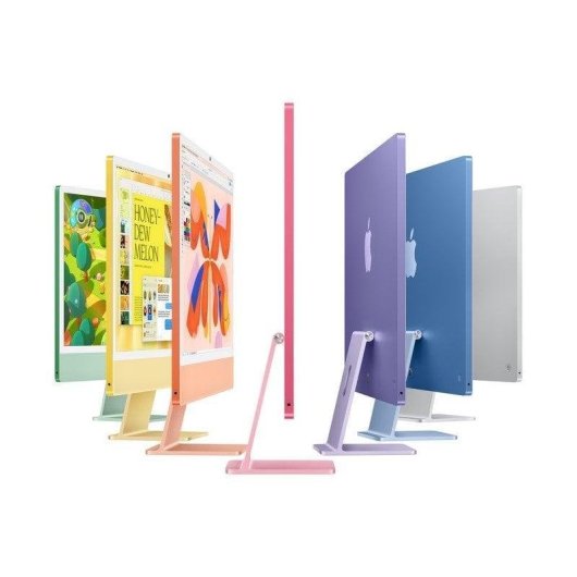 Ordenador todo en uno Apple iMac M4 CPU de 8 núcleos 16GB 256GB SSD Apple GPU 24" macOS Sequoia Plata Vidrio estándar + Touch ID numérico Trackpad