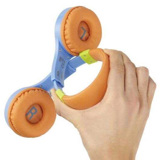 Auriculares Hama Kids Guard con cable jack 3,5 mm para niños, azul y naranja