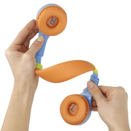 Auriculares Hama Kids Guard con cable jack 3,5 mm para niños, azul y naranja