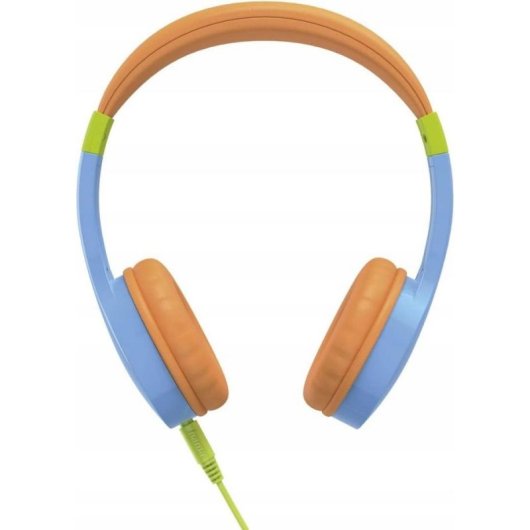 Auriculares Hama Kids Guard con cable jack 3,5 mm para niños, azul y naranja