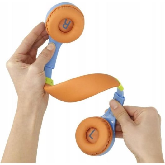Auriculares Hama Kids Guard con cable jack 3,5 mm para niños, azul y naranja