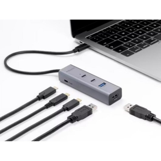 Hub USB Delock 64378 4 Ports USB-A/USB-C 5 Gbit/s 100 W