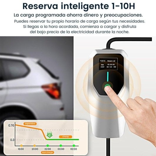 Chargeur EV Portatif JUNSUN 7 kW Type 2 Monophase