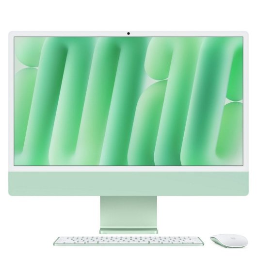 Apple iMac 24 Apple M4 CPU de 8 núcleos/16GB/1 TB SSD/GPU 8 Núcleos/24" Retina 4.5K Verde Vidrio estándar + Touch ID numérico