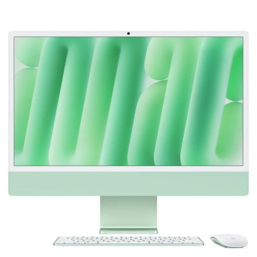 Apple iMac 24 Apple M4 CPU de 8 núcleos/16GB/256GB SSD/Apple GPU Octa Core/24" Retina 4.5K Verde Vidrio estándar + Trackpad