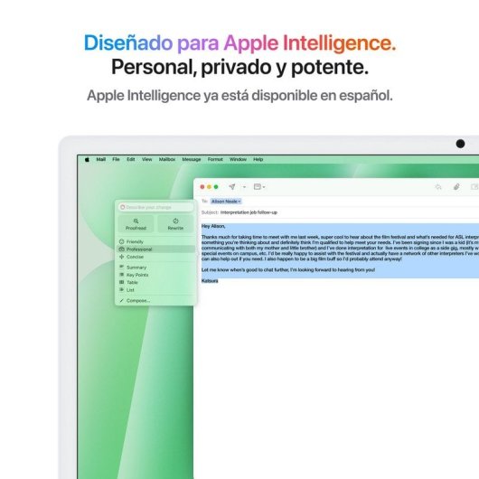Apple iMac 24 Apple M4 CPU de 8 núcleos/24GB/512GB SSD/GPU 8 Núcleos/24" Retina 4.5K Verde Vidrio estándar + Touch ID numérico Gigabit