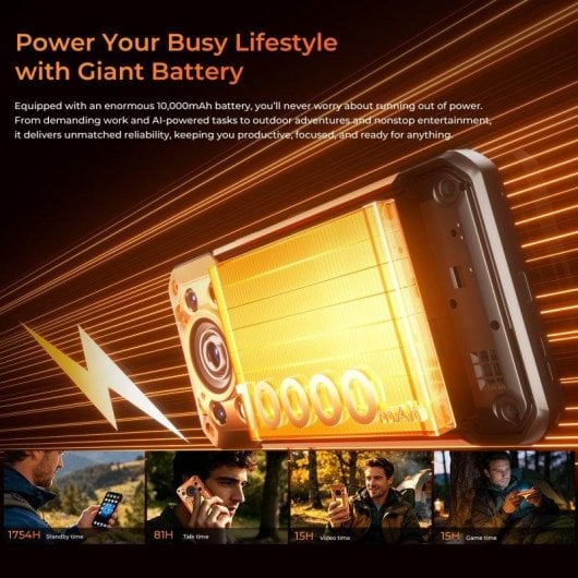 Oukitel WP500 5G 12GB Orange 1TB 6.8" Batterie puissante