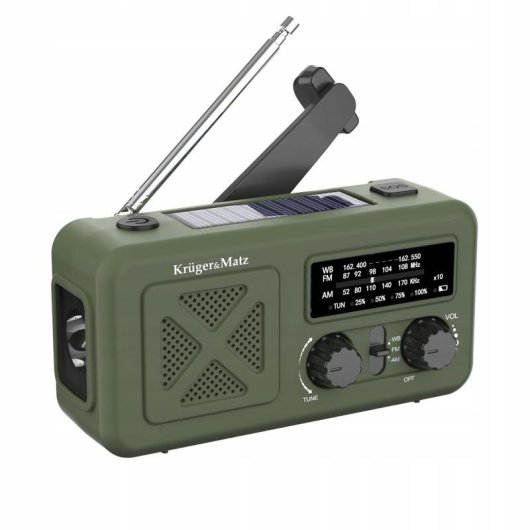 Radio Solar Supervivencia Kruger&Matz KM0835 2000 mAh