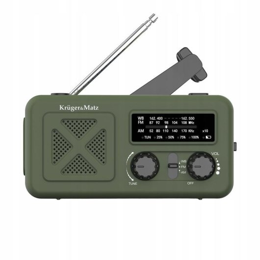 Radio Solar Supervivencia Kruger&Matz KM0835 2000 mAh