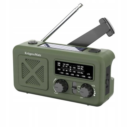 Radio Solar Supervivencia Kruger&Matz KM0835 2000 mAh