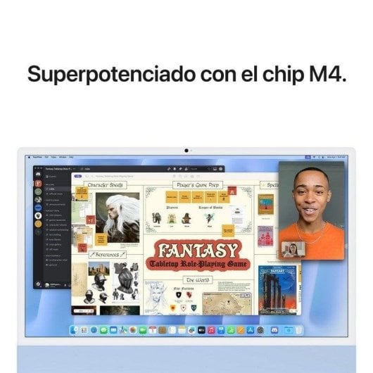 Ordenador Todo en uno Apple iMac 24 M4 CPU de 8 núcleos 16GB 1TB SSD Apple GPU Octa Core 24" macOS Sequoia Azul Vidrio estándar + Touch ID numérico Trackpad