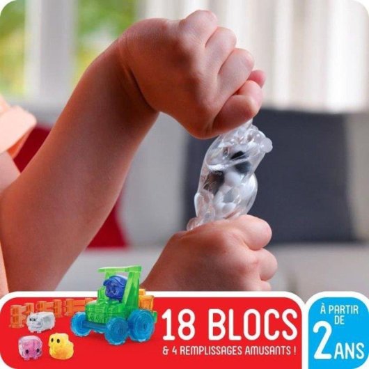 Goliath Jelly Blox Farm Set 18 Blocs Flexibles + 4 Recharges