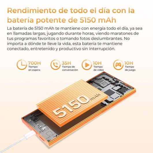 Oukitel C72 4G 4GB 128GB 6,88" Naranja