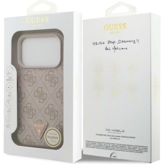 Funda para móvil Guess rosa MagSafe para Apple iPhone 17 Pro y 18 Pro