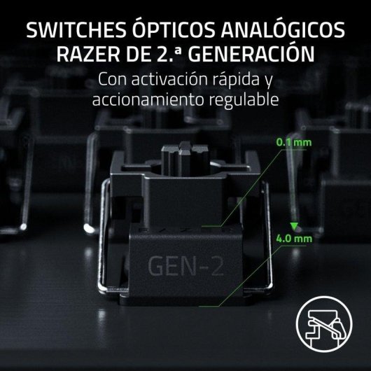 Teclado Razer Tartarus V2 Pro Preto com 31 Controlo Programáveis e Thumbstick