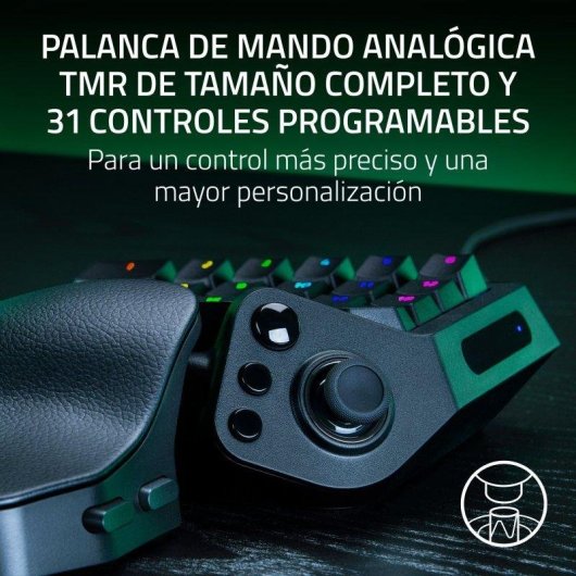 Teclado Razer Tartarus V2 Pro Preto com 31 Controlo Programáveis e Thumbstick
