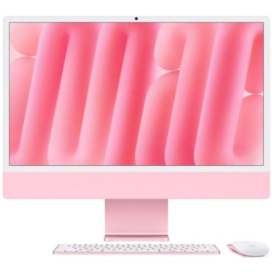 Ordenador todo en uno Apple iMac M4 CPU de 8 núcleos 16GB 256GB SSD Apple GPU Octa Core 24" macOS Sequoia Rosa Vidrio estándar + Trackpad