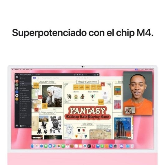 Ordenador todo en uno Apple iMac M4 CPU de 8 núcleos 16GB 512GB SSD Apple GPU 8 núcleos 24" macOS Sequoia Rosa Vidrio estándar + Trackpad Gigabit