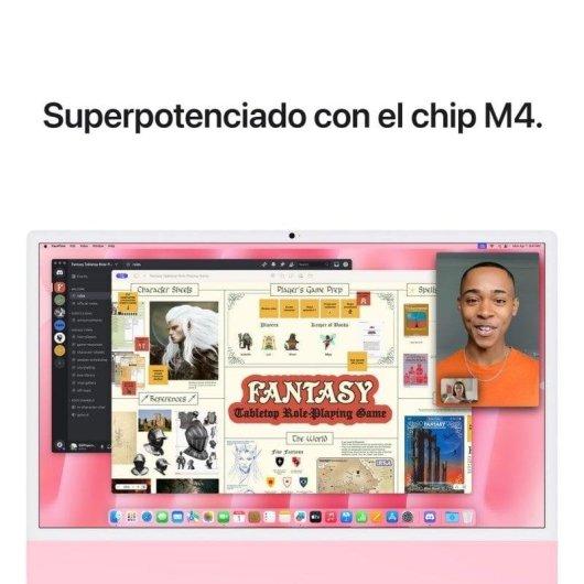 Ordenador todo en uno Apple iMac M4 CPU de 8 núcleos 24GB 1TB SSD Apple GPU 24" macOS Sequoia Rosa Vidrio estándar + Trackpad