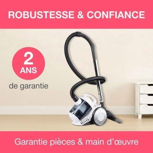 Aspirateur sans Sac Oceanic VC10WBAX2 700W 3L Filtre HEPA Lavable