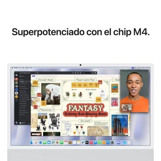 Ordenador todo en uno Apple iMac M4 CPU de 10 núcleos 16GB 1TB SSD Apple GPU Deca Core 24" macOS Vidrio nanotexturizado + Touch ID numérico Trackpad Gigabit
