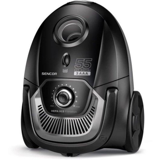 Aspirador com Saco Sencor SVC 5501BK 700W Capacidade 2L Filtro HEPA H13
