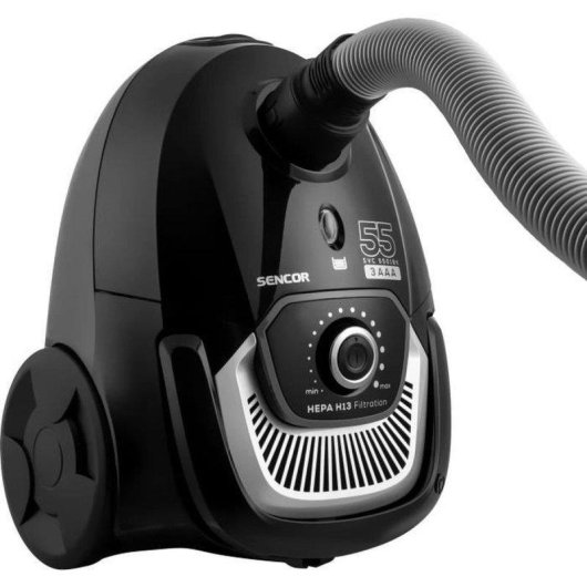 Aspirador com Saco Sencor SVC 5501BK 700W Capacidade 2L Filtro HEPA H13