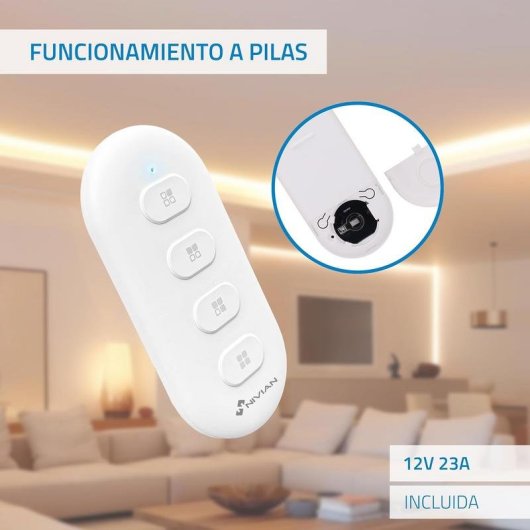 Pulsador inalámbrico Nivian RF 433 MHz de 4 botones compatible con Tuya