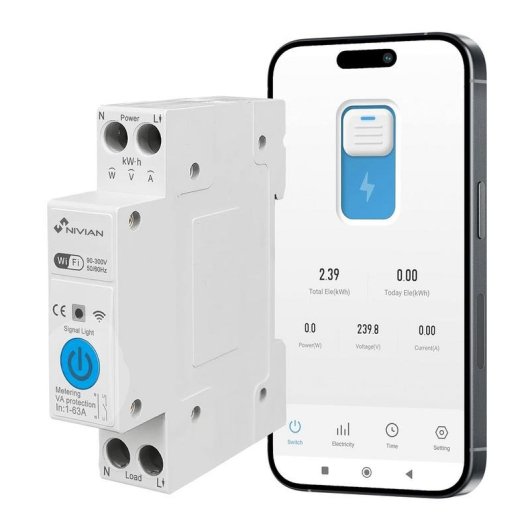 Interrupteur Intelligent Nivian NVS-GARAGEOPENER-W WiFi Bluetooth Compatible Tuya