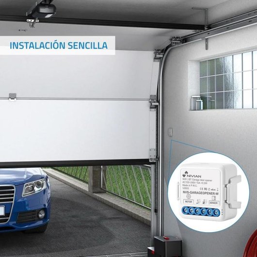 Interrupteur Intelligent Nivian NVS-GARAGEOPENER-W WiFi Bluetooth Compatible Tuya