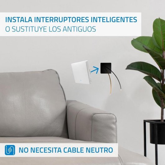 Interrupteur Intelligent Nivian NVS-WALLSWITCH-101EASY-WR WiFi Compatible Tuya